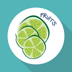 Flat illustration of fruits design 