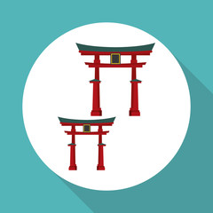Flat illustration of japan design 