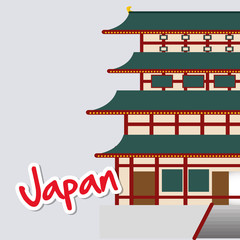 Flat illustration of japan design 