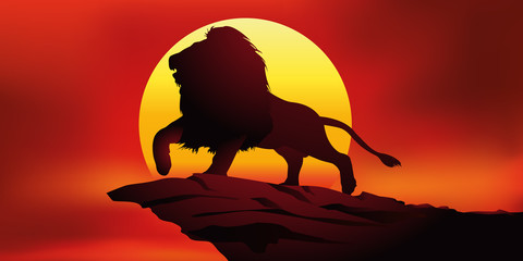 Lion - Roi des animaux - obrazy, fototapety, plakaty