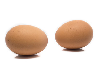 chicken egg isolated on white