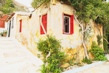 Fototapeta na wymiar Beautiful house in the old district of Plaka in Athens, Greece
