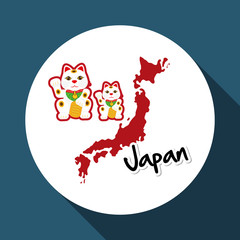 Flat illustration of japan design 