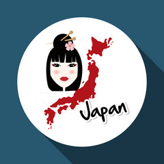 Flat illustration of japan design 
