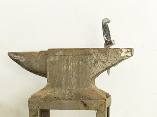 Old hammer and knife tools.