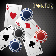 Poker design, cards and chips concept ,, casino games