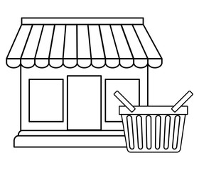 Flat illustration of shopping design 