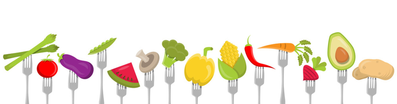 Gem&uuml;se Obst Vektor Essen gesund 