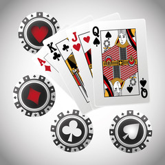 Poker design, cards and chips concept ,, casino games