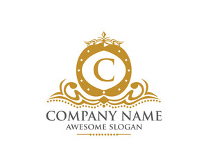 Royal Crown Letter C Logo