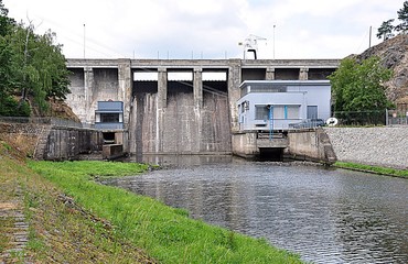 The concrete dam, the city of Brno, Czech Republic