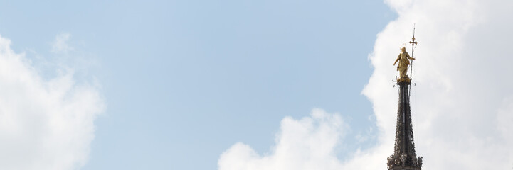 Mary golden statue, Milan