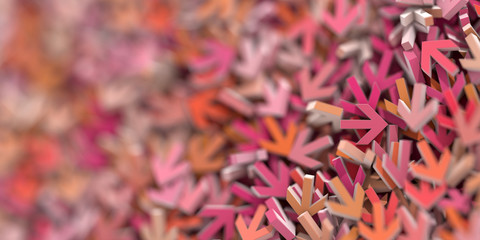 Infinite arrow signs, 3d rendering