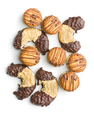 sweet dessert with chocolate icing