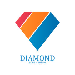 Diamond logo isolated. Vector illustration
