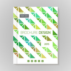 Fototapeta premium Polygonal vector design template layout for brochure