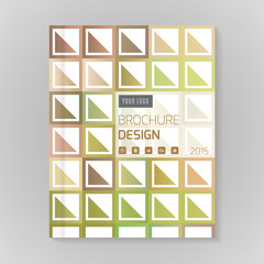 Polygonal vector design template layout for brochure