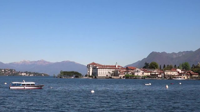 View to Isola Bella, Isola Madre and  Isola Pescatori at Lake Maggiore, Italy