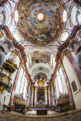Obraz premium interior of church of benedictine monastery in Altenburg, Lower