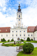 Fototapeta na wymiar benedictine monastery with garden in Altenburg, Lower Austria, A