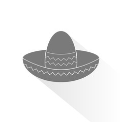 Mexican hat flat icon