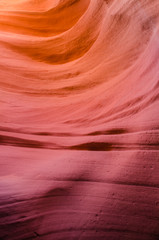 Beautiful shapes and colors photographed at slots canyons in Arizona.