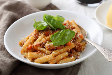  bolognese pasta close-up
