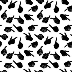 Seamless hands pattern