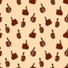 Seamless hands pattern