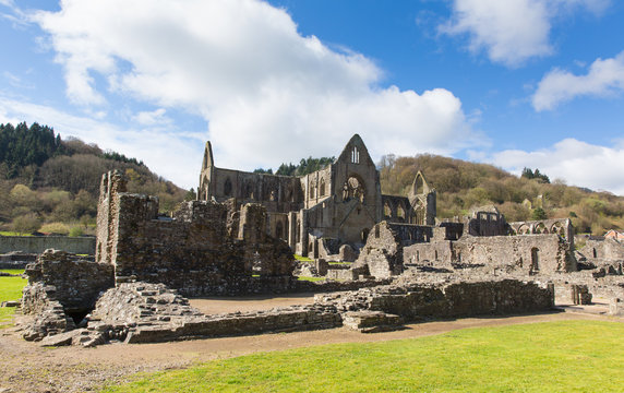 Tintern Abbey near Chepstow Wales UK ruins of monastery popular tourist destination