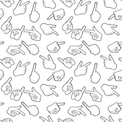 Seamless hands pattern