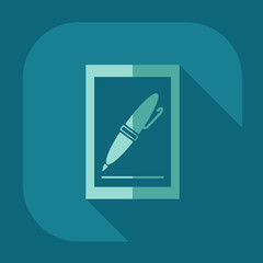 Icons in a flat style pen