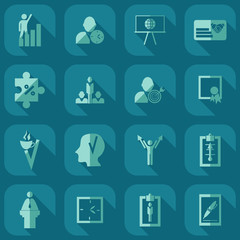 assembly in  flat style icons the theme business