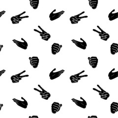 Seamless hands pattern