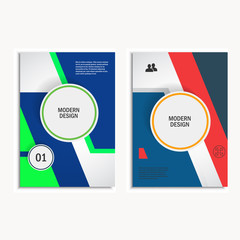 Cover brochure template layout, design annual report, magazine, flyer, booklet with geometric background. Vector Illustration