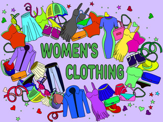 Women clothing vector illustration