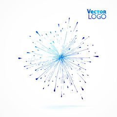 Blue vector logo element