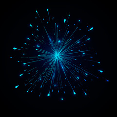 Color splash vector for logo on dark background