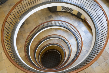 Atrium of Axelborg Tower in Copenhagen, Denmark