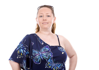 casual caucasian woman