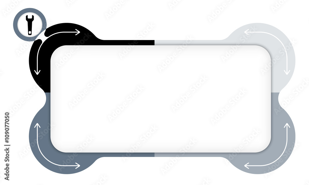 Poster vector box to fill your text and spanner