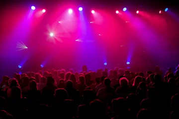 Foto op Plexiglas Licht en schaduw Colorful and vivid stage spotlight background