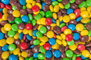 Fototapeta na wymiar colorful candy. pile of colorful chocolate candy