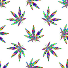 Marijuana seamless pattern 16