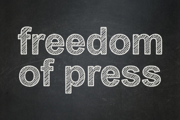 Obraz premium Political concept: Freedom Of Press on chalkboard background