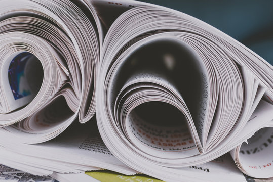 Stack of newspapers