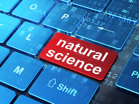 Science concept: Natural Science on computer keyboard background