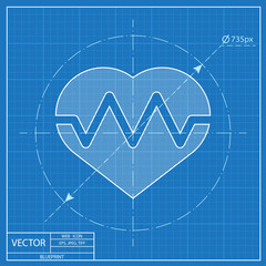 blueprint icon of pulse