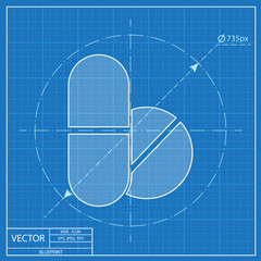 blueprint icon of drugs