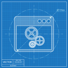 blueprint icon of options window